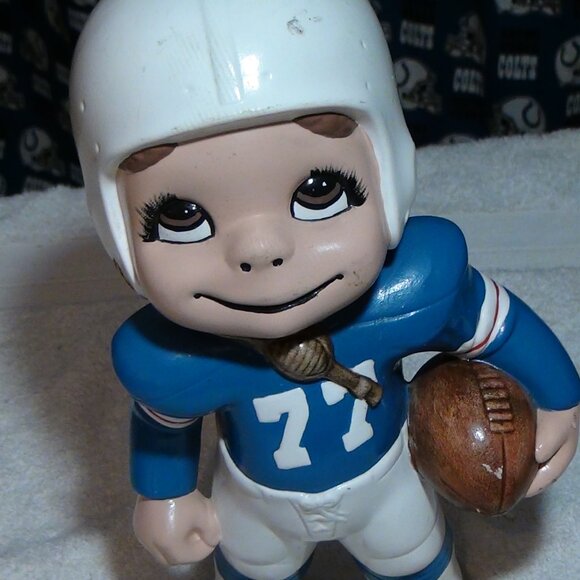 NFL Vintage 70's Dallas Cowboys Ceramic Figure 11" In-graved, Atlantic Mold 1/73 - Picture 2 of 16